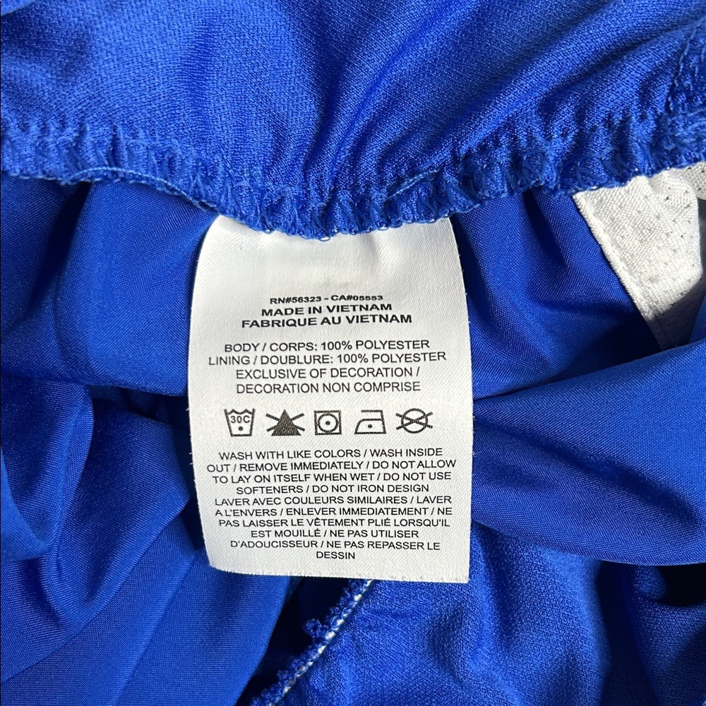 Nike Women's Blue and White Athletic Shorts - Picture 5 of 6